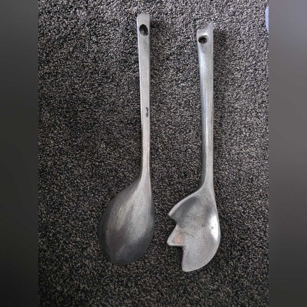 Vintage Style Salad Serving Set - Picture 3 of 3